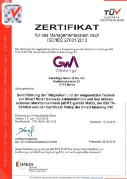 GWAdriga ist jetzt auch für den CLS-Betrieb zertifiziert