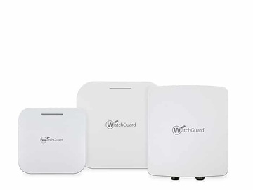 v.l.n.r.: Die neuen Wi-Fi 6-fähigen Access Points AP130, AP330 und AP430CR von WatchGuard