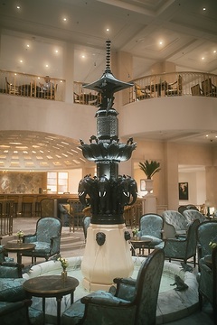The famous Elephant Fountain in the Lobby of the Hotel Adlon Kempinski Berlin
